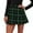 Green, variant on Women's Elastic Waist Plaid Pleated Skirt Tartan Skater School Uniform Mini Skirts
