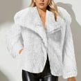 thumbnail image 2 of ZACPNCV Women's Long Faux Fur Coat Lapel Shaggy Winter Jacket Warm Furry Open Front Outerwear, 2 of 9
