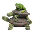 thumbnail image 2 of Design Toscano QM221531 In Good Company Frog and Turtles Garden Animal Statue, 11 Inch, Polyresin, Full Color,Multicolored, 2 of 3