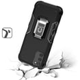 thumbnail image 3 of Compatible for Samsung Galaxy A03S Case with Magnetic Car Mount Friendly Hybrid Shockproof Protective Phone Cover with Kickstand - Black, 3 of 3