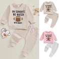 thumbnail image 3 of Odeerbi 0-3 Años Niño Niña Conjunto de Algodón Sudadera de Cuello Redondo Sudadera de Dos Piezas Fútbol Sudadera de Manga Larga Y Cuello Redondo, 3 of 4