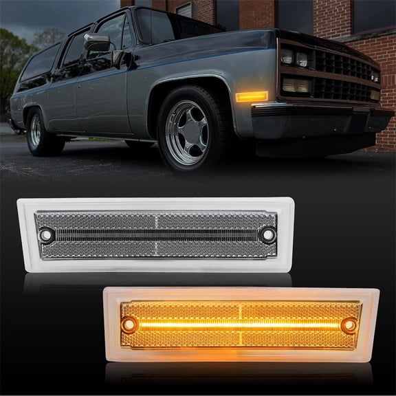Furulu Led Side Marker Lights For Chevy C10 C20 C30 K10 K20 K30 Suburban 1981-91