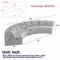 thumbnail image 3 of Corduroy Curved Sectional Sofa with 8 Pillows,Curved Symmetrical Modular Semi Circular Sofa Sectional for Bedroom, Living Room, Office for Leisure Or Nap, Reading Room, and Lobby(Four Modules)(Beige), 3 of 7