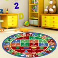 thumbnail image 1 of Kids Rug ABC Alphabet Numbers And Shapes Educational Area Rug Non Skid Backing Round, 1 of 3