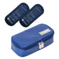 thumbnail image 2 of Estuche de viaje enfriador de insulina Bolsa de insulina impermeable para suministro de viales, paquete de medicamentos y suministros Estuche aislado en frío con 2 paquetes Azul Yinane enfriador de viaje, 2 of 8
