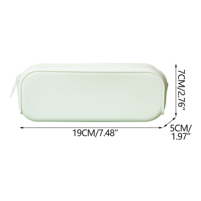 COM1950s Large Pencil Case, Concise Large Capacity Silicone Pencil Case School Supplies for Kids, School Pencil Case, Pencil Cases for Students, Silicone Pencil Case