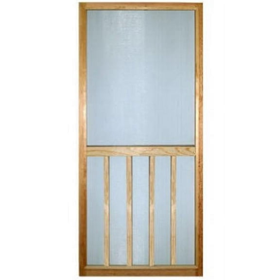 Vertical Bar Wood Screen Door, Charcoal - 2 ft. 8 in. x 6 ft. 8 in.