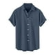 thumbnail image 1 of Mens Manga Corta Botón Abajo Camisas, Cuello de Vuelta Impresa Blusa, Top de Verano de la Moda Casual, 1 of 9
