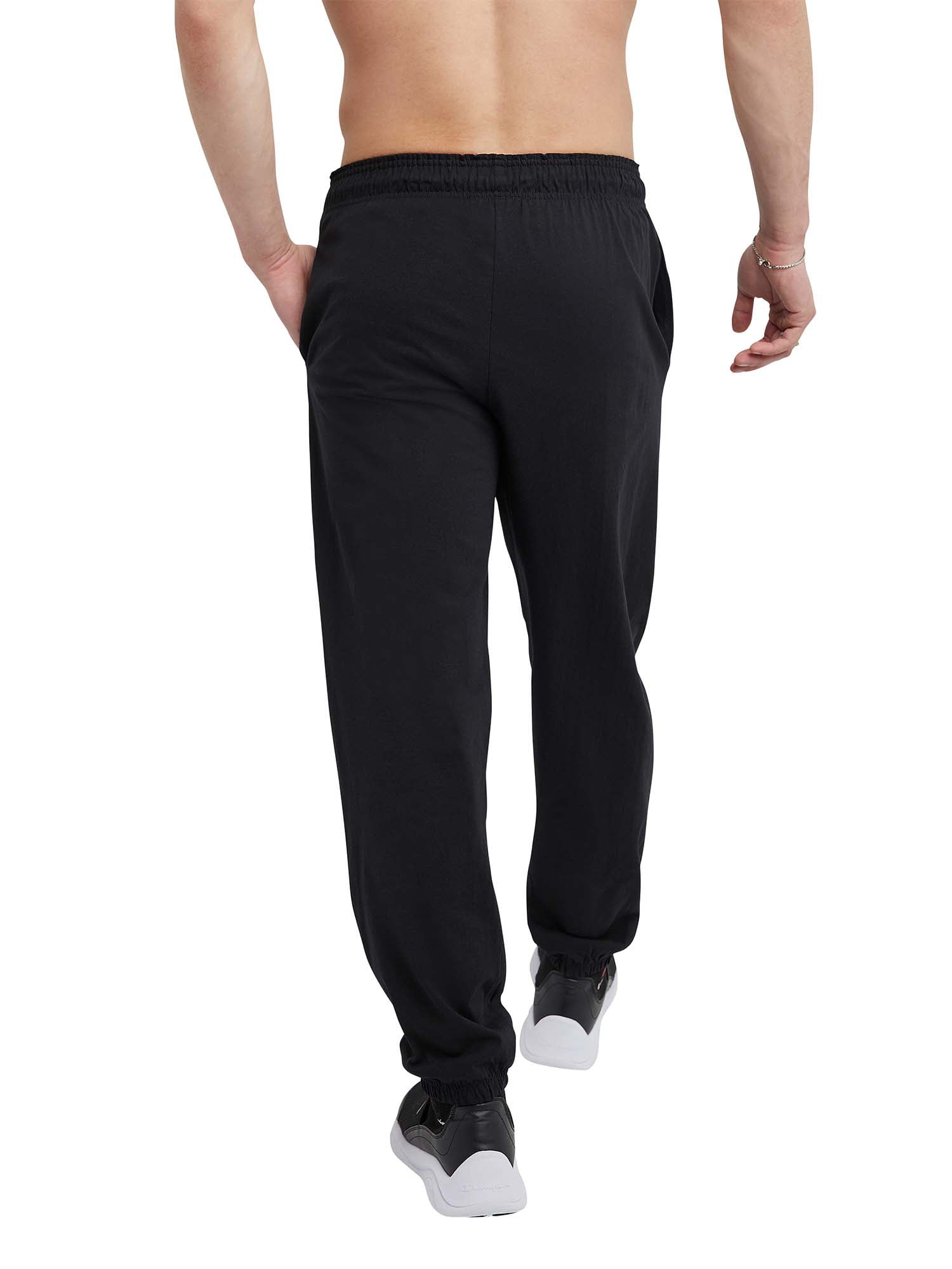 Champion men's closed bottom light weight hotsell jersey sweatpant