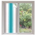thumbnail image 2 of Turquoise Gray Ombre Window Privacy Film, Farmhouse Teal Gradient Modern Art Static Cling UV Sun Blocking Tint Film Heat Control Windows Films for Bedroom Bathroom, Window Stickers 35.4"x78.7", 2 of 8