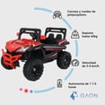 thumbnail image 3 of Carro Electrico Montable para Niños Baby Gaon 4x4 Todo Terreno Con Luces Estero Bluetooth y USB Doble Puerta Con Seguro Rojo, 3 of 5