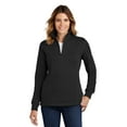 thumbnail image 3 of Sport-Tek Women's 1/4-Zip Rib Knit Collar Sweatshirt, 3 of 11