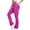 Hot Pink, variant on ManxiVoo Women's High Waist Wide Leg Yoga Pants with No Visible Lines Slight Flare and Pockets for Comfortable Yoga and Workout Sessions L Size Black