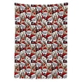 thumbnail image 3 of Ambesonne Christmas Tablecloth Rectangular Table Cover, Snowman Reindeer, 60"x90", Pale Brown White and Red, 3 of 4