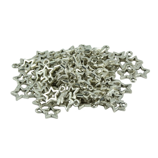 100 Piezas De Plata Tibetana De Cinco Puntas Encantos De Estrella Colgante De Joyería Con Cuentas DIY Sunnimix encantos de estrellas para la fabricación de joyas