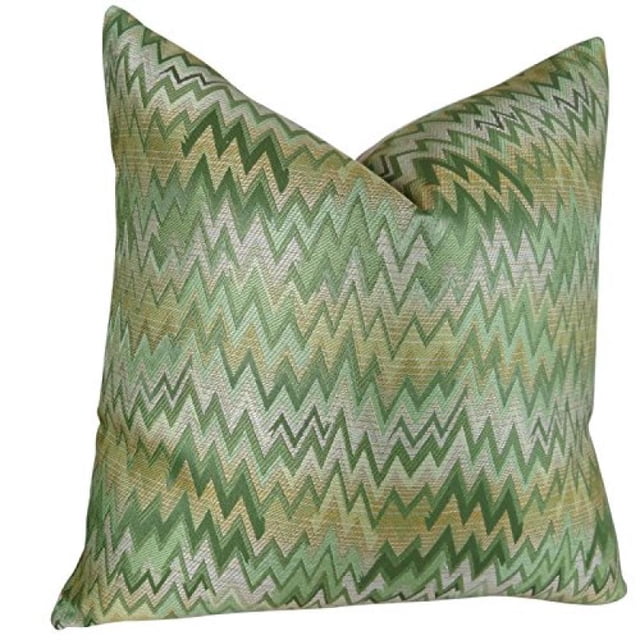 Plutus Peek Leaf Handmade Throw Pillow, (Double sided 16" x 16")