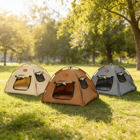 Msgweeeg Cats Bed for Desk All Season Pet Tent Cats Dog Bed A Semi Enclosed Washable Camping Style Shelter Well for Both Indoor Use and Travel for Small To Medium Sized Dogs and Cats