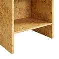 thumbnail image 6 of Maklaine Contemporary 1-Drawer Burl Wood Nightstand With Shelf, 6 of 10