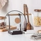 thumbnail image 4 of Pot Lid Holder Metal and Wood Pot and Spoon Lid Rack Kitchen Spatula Shelf (Black), 4 of 5