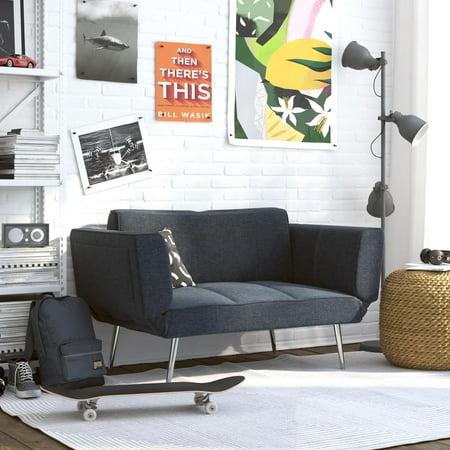 UPC 029986204264 product image for DHP Euro Futon, Multiple Colors Available - Blue | upcitemdb.com