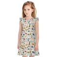 thumbnail image 1 of Fotbe Dogs Funny Pets Vestido de Dormir para Niñas de 3 a 10 Años, Mangas Cortas, Estilo Princesa, Pijama Camisón con Mangas Voladas-XX-Large, 1 of 6