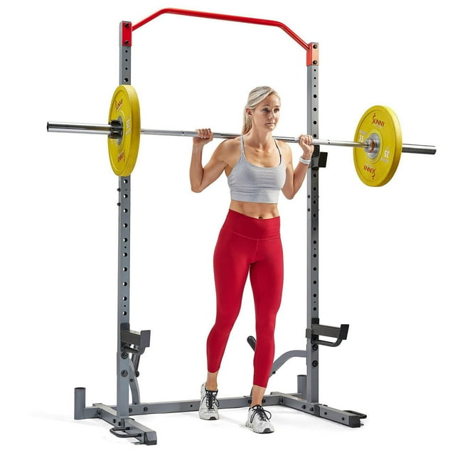Sunny Health & Fitness PowerVersa Series All-In-One Strength Training Squat Rack And Bench Power Cage