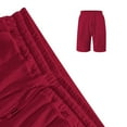 thumbnail image 6 of MIXUE Mens Shorts Summer Solid Color Elastic Waist Drawstring Fashion Casual Streetwear,Red,XXL, 6 of 9