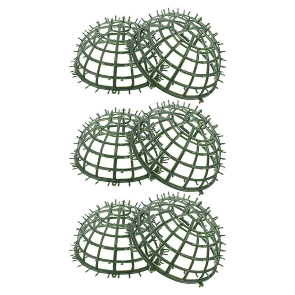 HEMOTON Artificial Plant Topiary Ball Support Cage with Unique Design for Flower Arrangements 3pcs Green Plastic