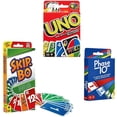 thumbnail image 1 of Set de juegos de cartas Mattel (Skip Bo, Uno y Phase 10), 1 of 1