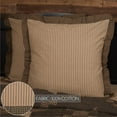 thumbnail image 5 of VHC Brands Farmhouse Star Ticking Striped Cotton Primitive Bedding Square Euro Sham, Charcoal Black, 5 of 6