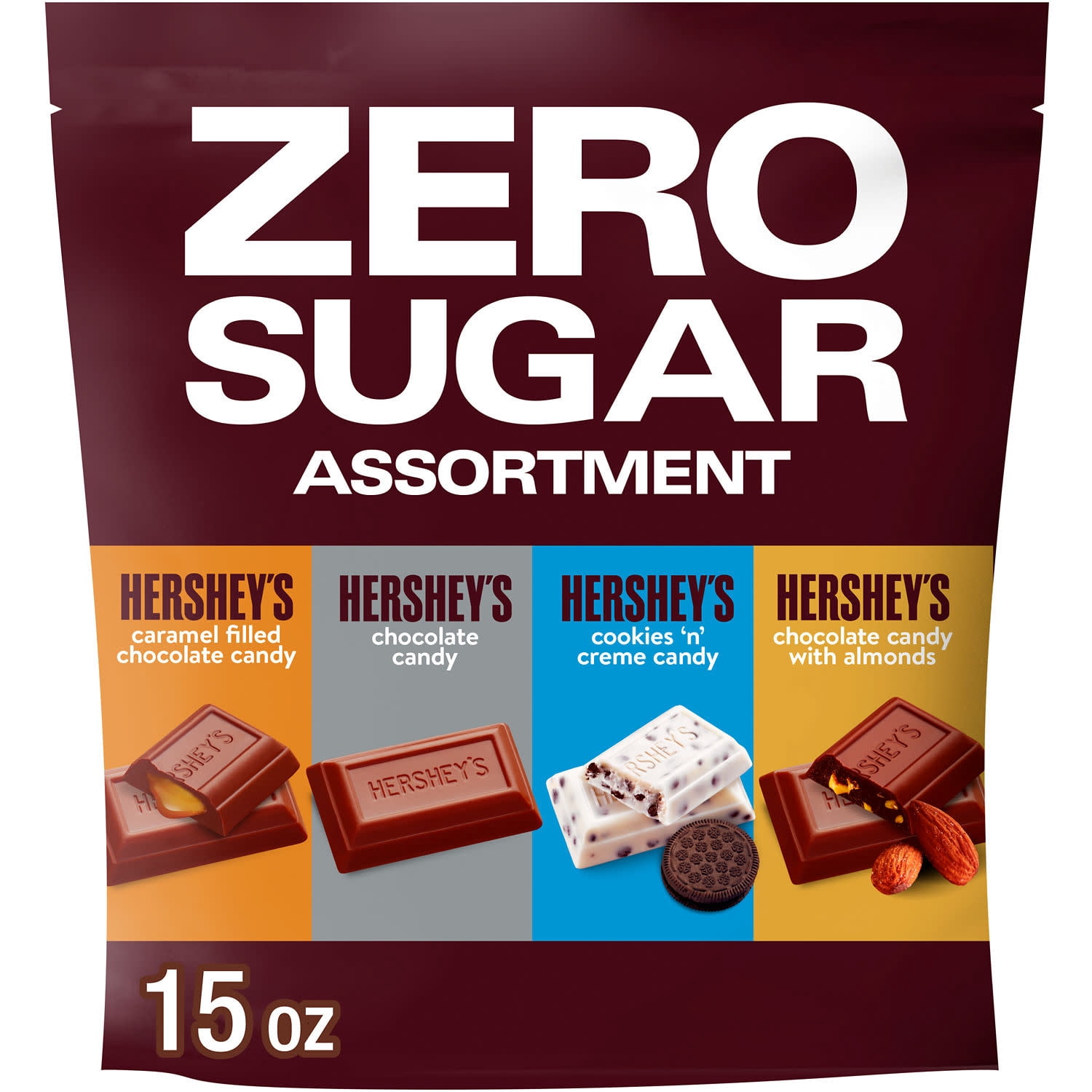 Hershey's Zero Sugar Assorted Candy Bag, 15 oz