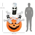 thumbnail image 3 of HOMCOM 6FT Halloween Inflatable Pumpkin Jack-O-Lantern Ghosts for Garden, 3 of 10