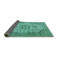 thumbnail image 2 of Ahgly Company Indoor Square Persian Turquoise Blue Traditional Area Rugs, 7' Square, 2 of 4