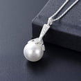 thumbnail image 4 of Pearl Urn Necklace for Ashes Memorial Cremation Necklaces 316L Stainless Steel / 925 Sterling Silver Ashes Necklace for Men Women, 4 of 7