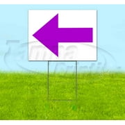 Arrow Left (18" x 24") Yard Sign, Includes Metal Step Stake