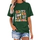 thumbnail image 1 of Blusa de Manga Corta Cuello Redondo Impreso Señoras Casual Top, Blusa Ligera de Poliéster para el Trabajo, la Fiesta Y Toda la Temporada de Uso Diario, 1 of 4