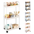 thumbnail image 1 of Carrito Auxiliar Organizador Almacenamiento Multiusos Con 3 Niveles, 1 of 6