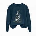 thumbnail image 5 of Towmus Plus Size Christmas Sweatshirt for Women Cute Snowman Tree Graphic Sweatshirts Crewneck Long Sleeve Casual Pullover Tops, 5 of 6