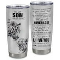 thumbnail image 5 of Personalized To My Son Tumbler From Mom Mother Believe Your Heart Son Gift Birthday Graduation Christmas Custom Stainless Steel Cup Travel Mug 20oz Curved Tumbler, 5 of 7