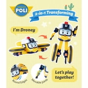 Robocar POLI Toys, DRONEY Transforming Robot Toys, 4 Action Figure Vehicles for Ages 3 and up