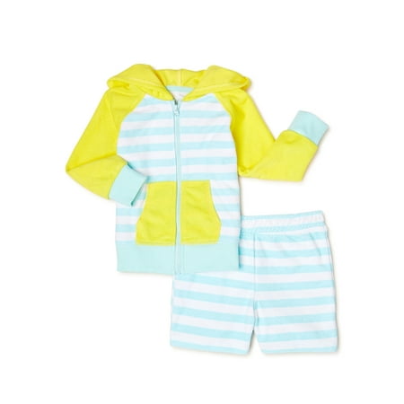 

Wonder Nation Baby and Toddler French Terry Swim Cover Up 2-Piece Sizes 12M-5T