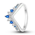 thumbnail image 1 of 925 Silver Stackable Vintage Leaf Ring For Women Crystal S925 Bowknot Rings Original Finger Rings Anniversary Retro Jewelry YFR069 6, 1 of 6