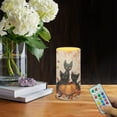 thumbnail image 2 of COEQINE Black Cat Fall Pumpkin Maple Flameless Candle with 18-Key Remote Timer Color Changing, Flickering Wick Realistic Votive Electric Candle for Home Kitchen Halloween Decoration, 2 of 7