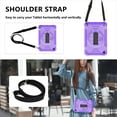 thumbnail image 5 of Shockproof Case for Samsung Galaxy Tab A9+ Plus 11" SM-X210 X216 X218, Military Grade Protection Rotating Stand Hand Strap Shoulder Strap Kids Friendly Bumper Rugged Case for Galaxy Tab A9+,Purple, 5 of 8