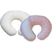 Boppy - Bare Naked Nursing Pillow with Microfiber Slipcover Bundle, Pink Dots/Stripes