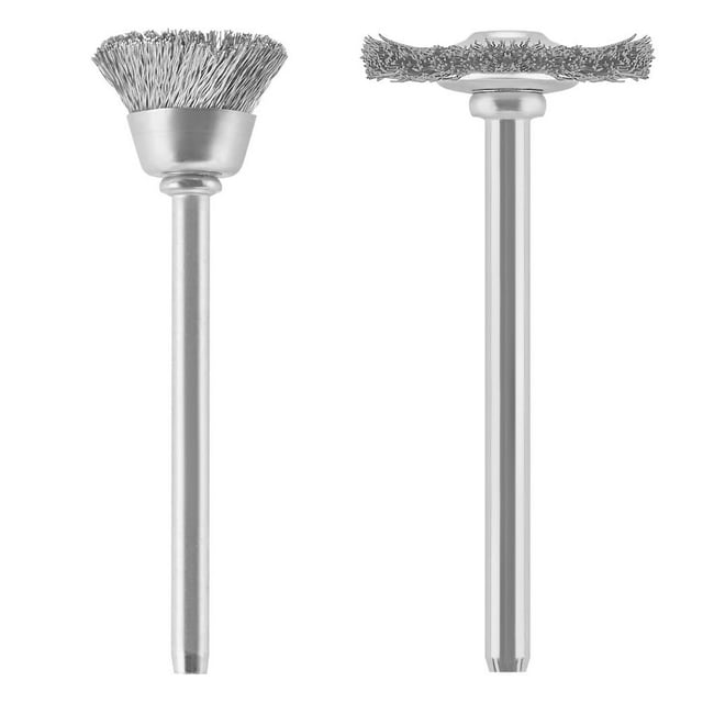 Juego de cepillos abrasivos Dremel 447 de acero al carbono de 2 piezas