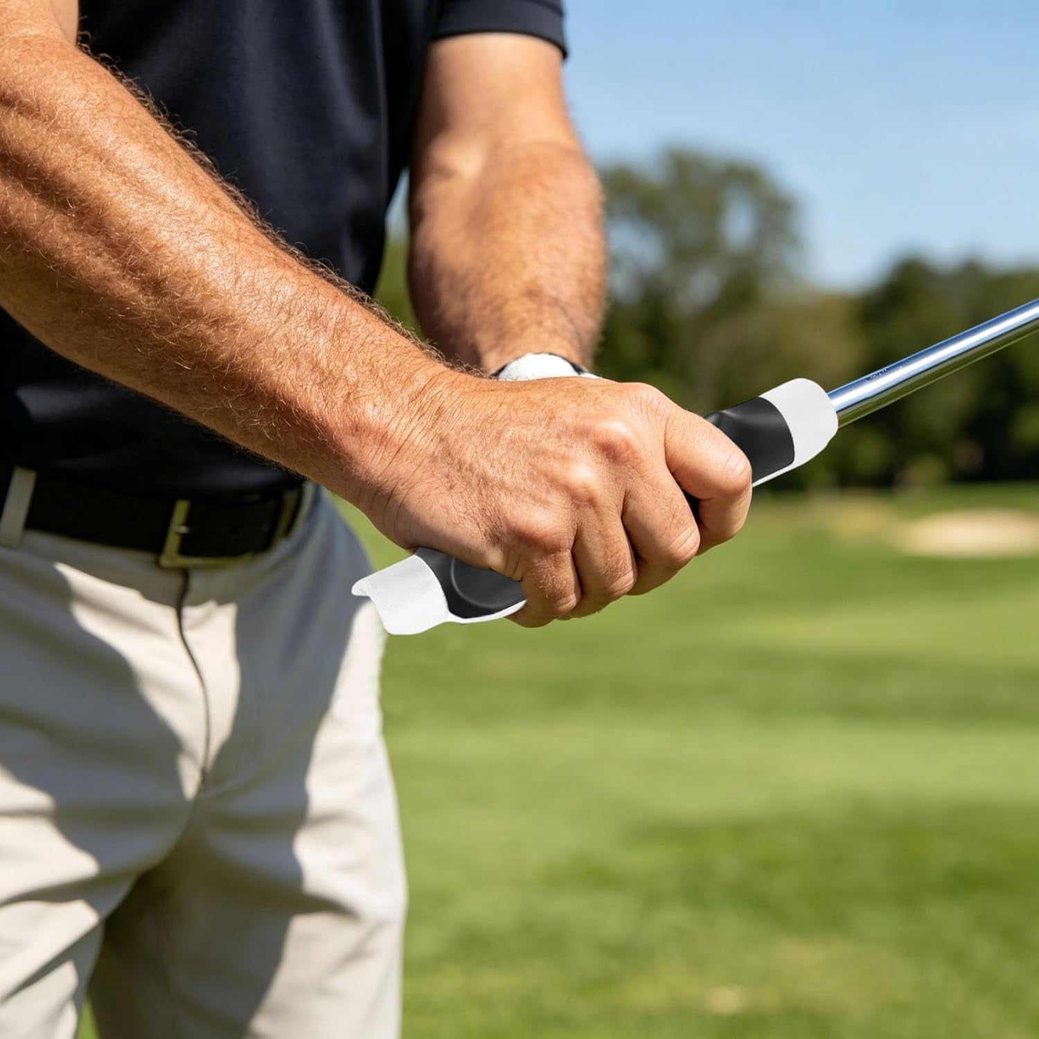 Game Swing 2pcs Golf Grip Trainer - Left-Handed Portable Grip Fix for Strength & Accuracy - Swing Aid for Outdoors & All Skill Levels,red