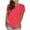 Watermelon Red, variant on Tops for Women under $5 Short Sleeve Round-Neck Pullover Solid Loose T-shirt Army Green S