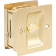 thumbnail image 3 of Premium Square Pocket Door Lock, Privacy (Bed/Bath) Latch, Clear Pack, Satin Brass by Stone Harbor Hardware, 3 of 3