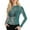 Green, variant on Womens Tops Dressy Casual Long Sleeve Shirts Mesh Neck Sheer Blouse See Through Floral Lace Basic T Shirts For Women Brick Red L